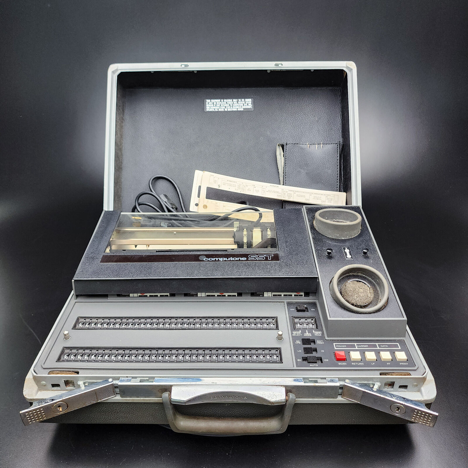 Computone Systems SST Teletype Portable Briefcase Mainframe Computer Terminal