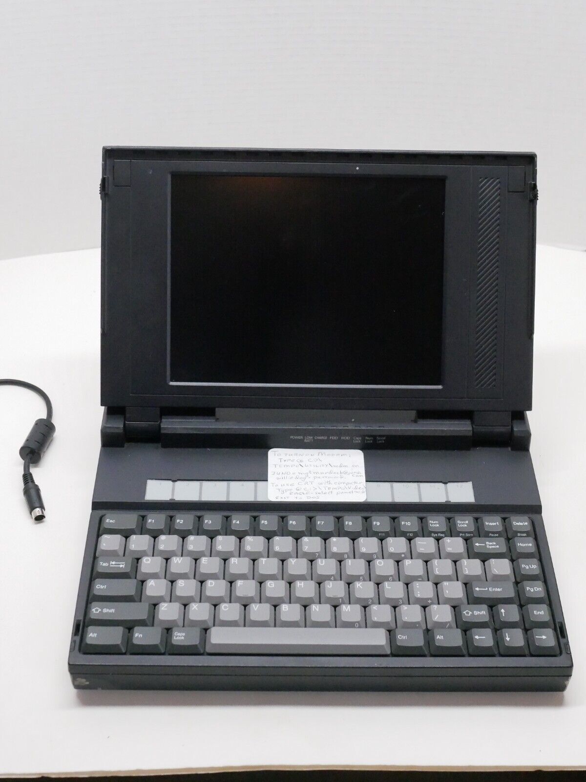 Vintage EVEREX Tempo LX 386 Laptop Computer Sold As Is - Powers Up No Boot