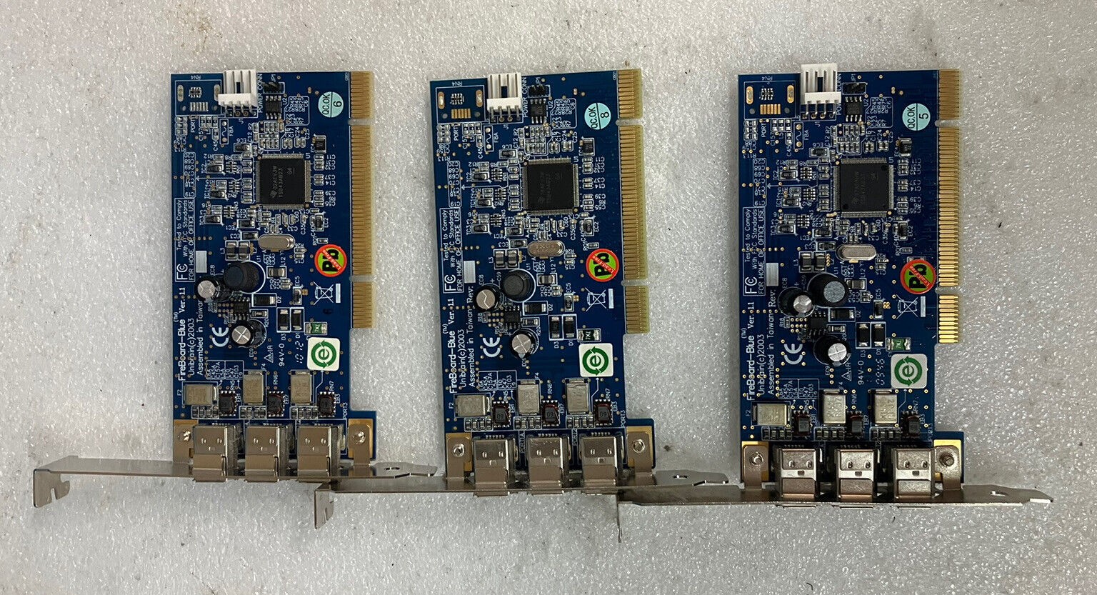 ~ 1x OEM Unibrain FireBoard Blue 3-Port PCI FireWire Card IEEE 1394 Full Height ~ 1x OEM Unibrain FireBoard Blue 3-Port PCI FireWire Card IEEE 1394 Full Height