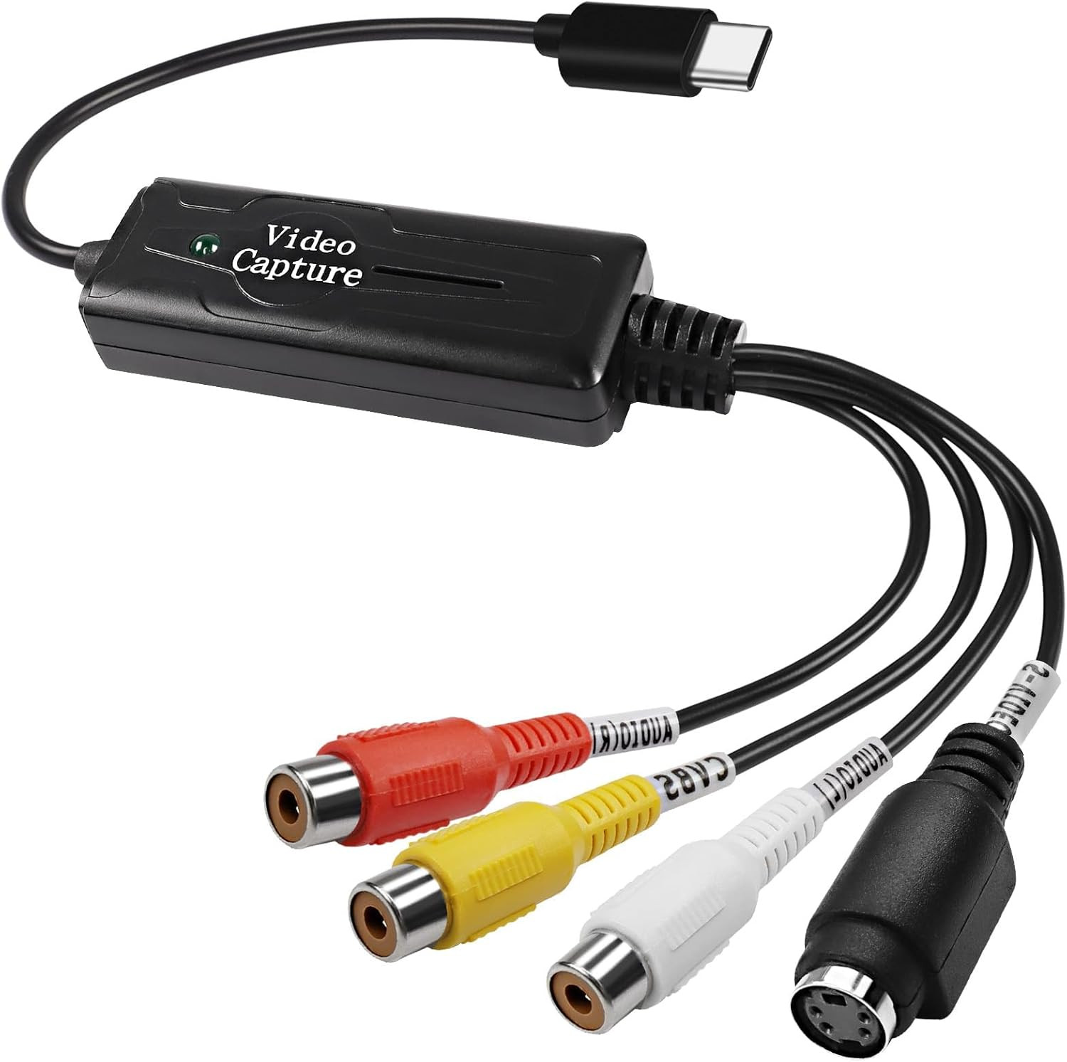 RCA AV to USB C Converter, Video Capture Card Adapter for TV Monitor Playback RCA AV to USB C Converter, Video Capture Card Adapter for TV Monitor Playback