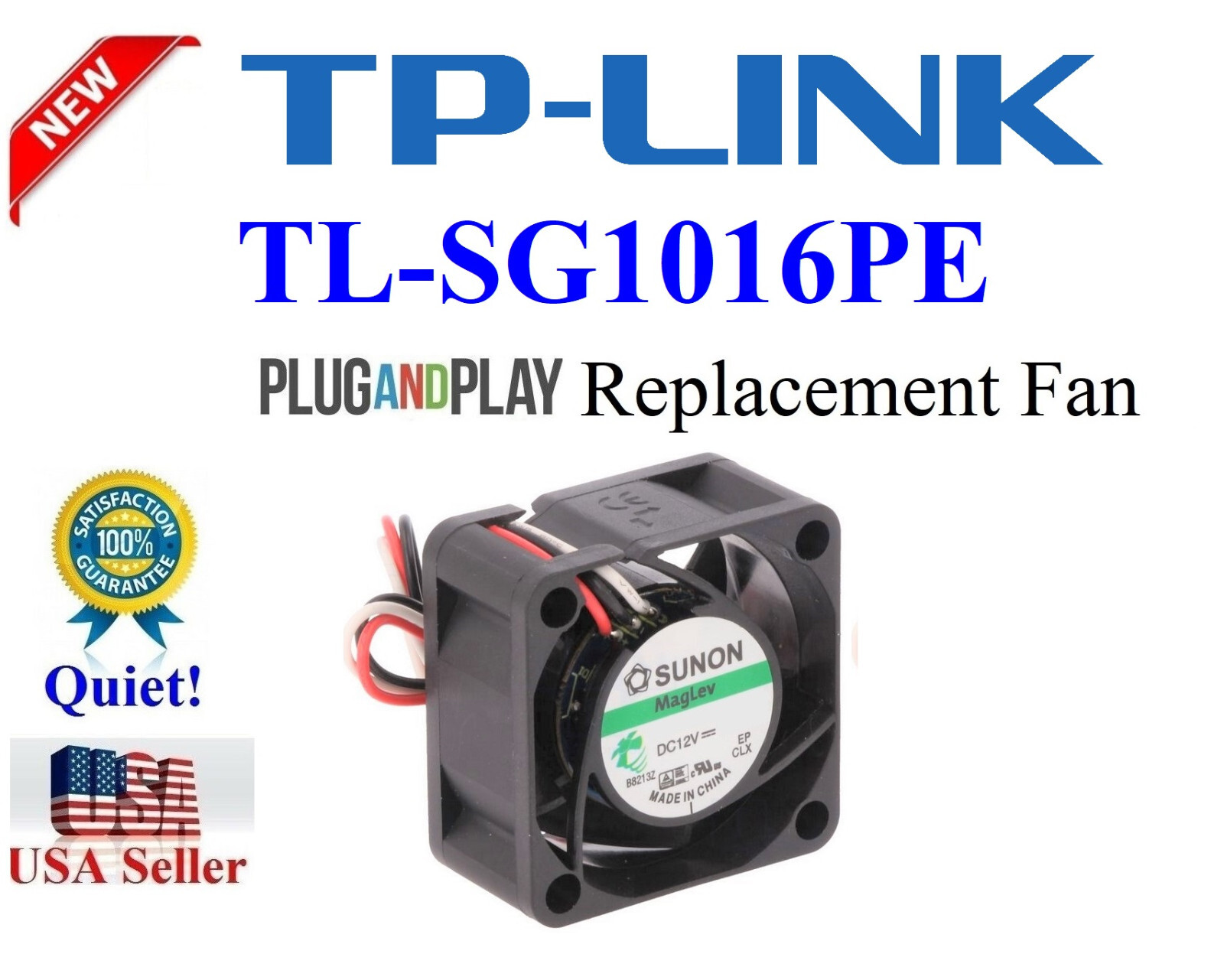 1x Replacement fan for TP‑LINK TL-SG1016PE 1x Replacement fan for TP‑LINK TL-SG1016PE