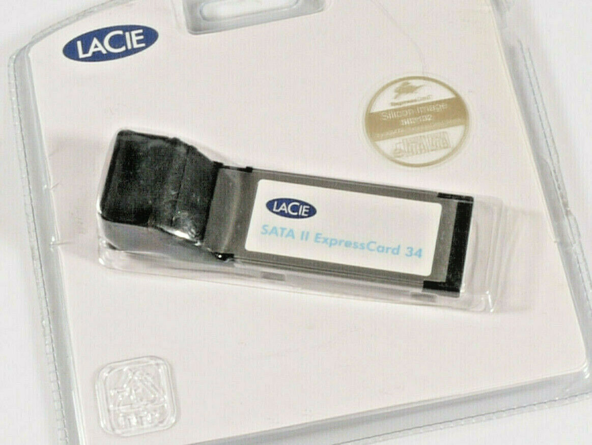 PRL) LaCie SATA II EXPRESS CARD 34 & 54 SLOTS PLUG PLAY UP TO 3GBITS/s WIN MAC PRL) LaCie SATA II EXPRESS CARD 34 & 54 SLOTS PLUG PLAY UP TO 3GBITS/s WIN MAC