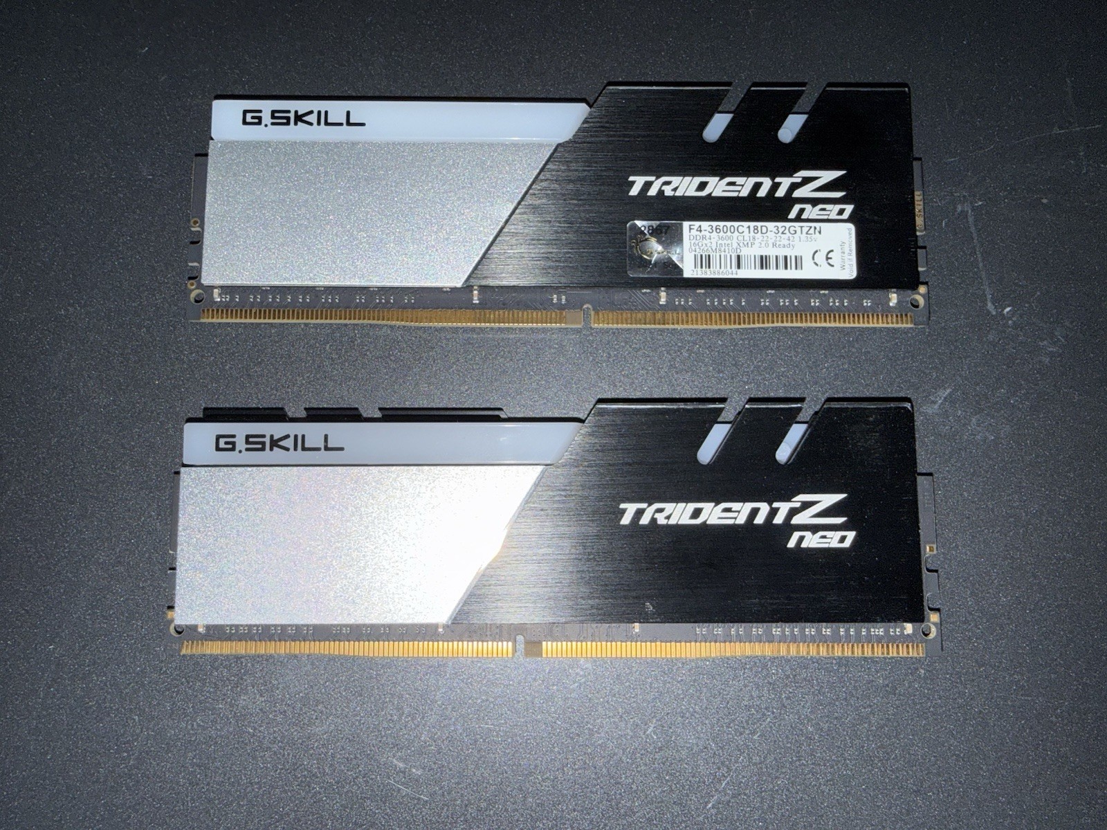 G.SKILL Trident Z Neo 64GB (4x16GB) DDR4 3600 CL18 RGB RAM 2x F4-3600C18D-32GTZN G.SKILL Trident Z Neo 64GB (4x16GB) DDR4 3600 CL18 RGB RAM 2x F4-3600C18D-32GTZN