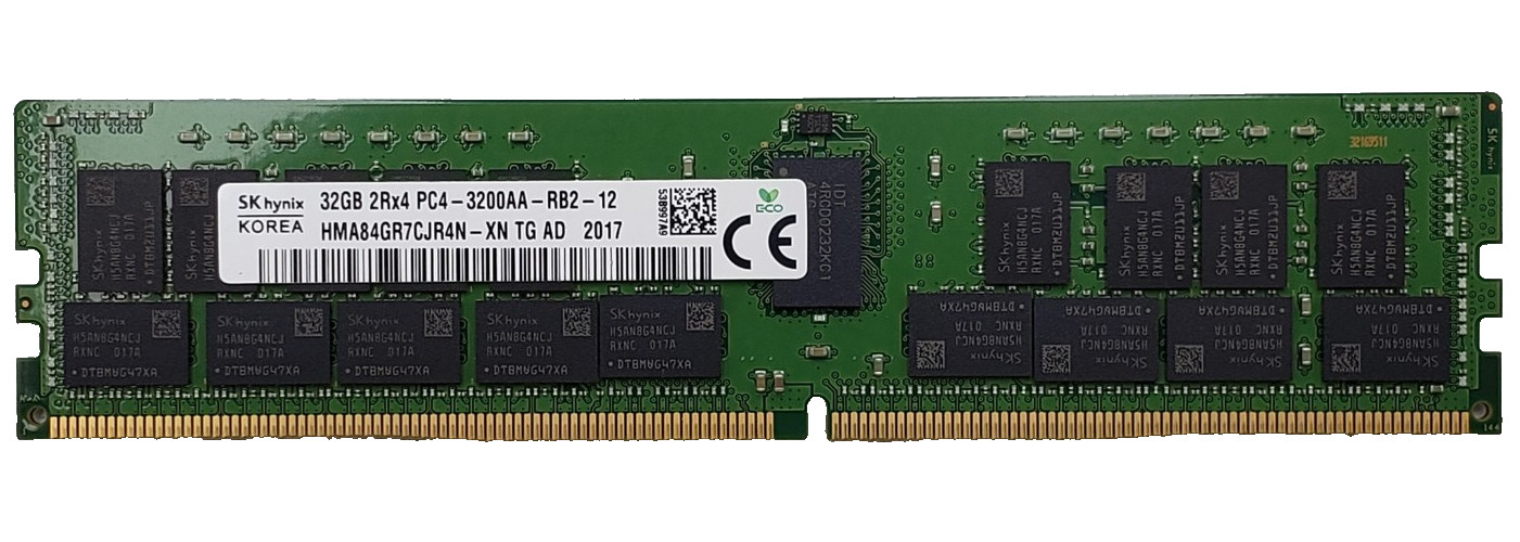 SK Hynix 32GB PC4-25600R 2Rx4 DDR4-3200 ECC RDIMM Server RAM HMA84GR7CJR4N-XN. SK Hynix 32GB PC4-25600R 2Rx4 DDR4-3200 ECC RDIMM Server RAM HMA84GR7CJR4N-XN.