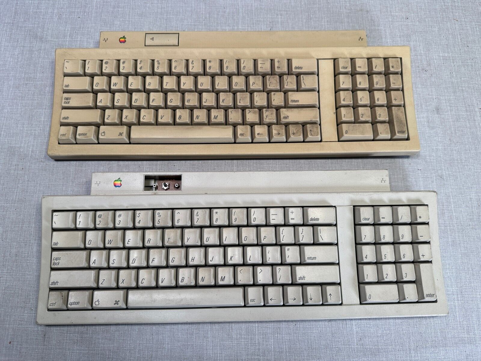 Lot of 2 Vintage Apple Keyboard II M0487 - Very Dirty and Dusty - For Parts