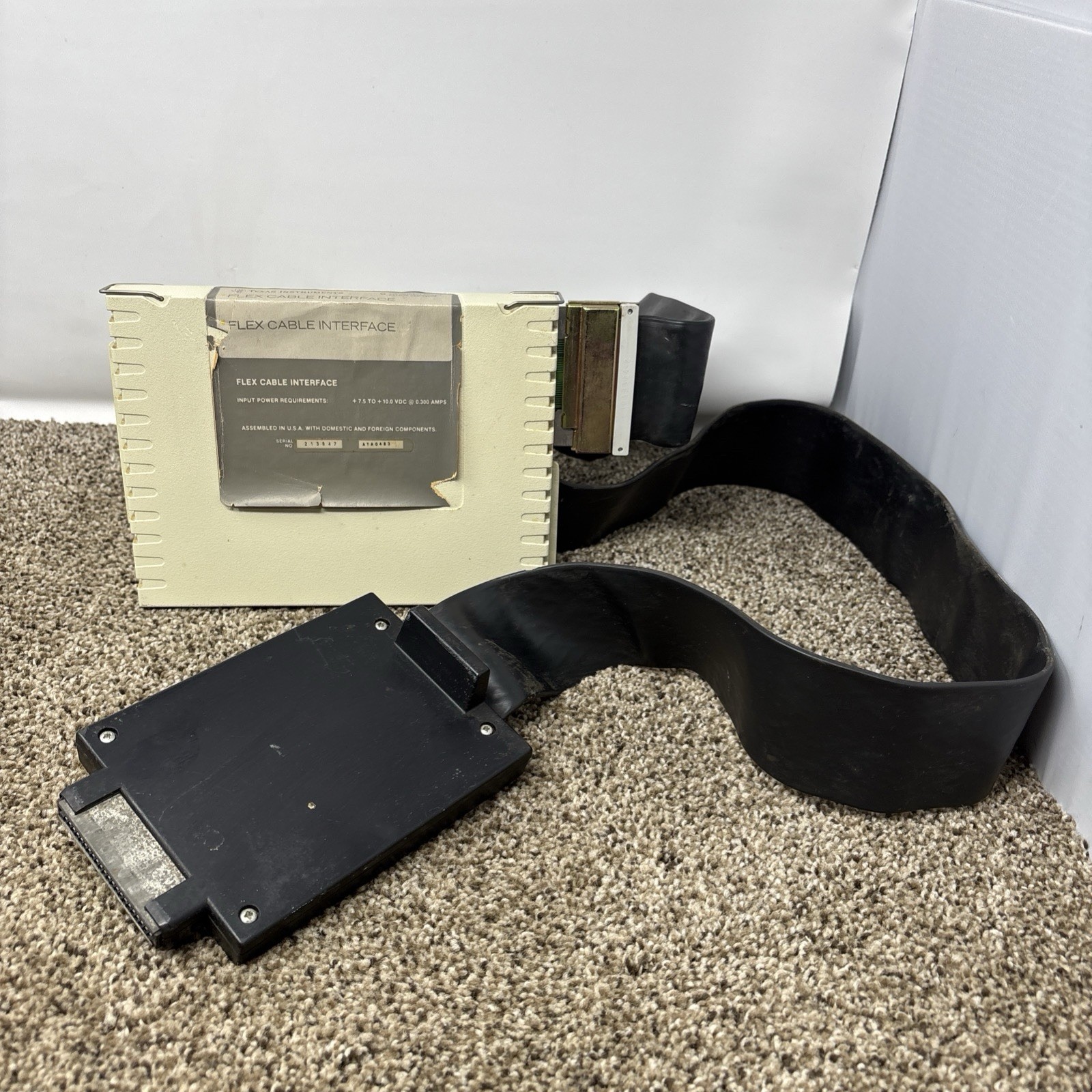 Vintage Texas Instruments Flex Cable Interface TI99 TI99/4A PEB CARD UNTESTED Vintage Texas Instruments Flex Cable Interface TI99 TI99/4A PEB CARD UNTESTED