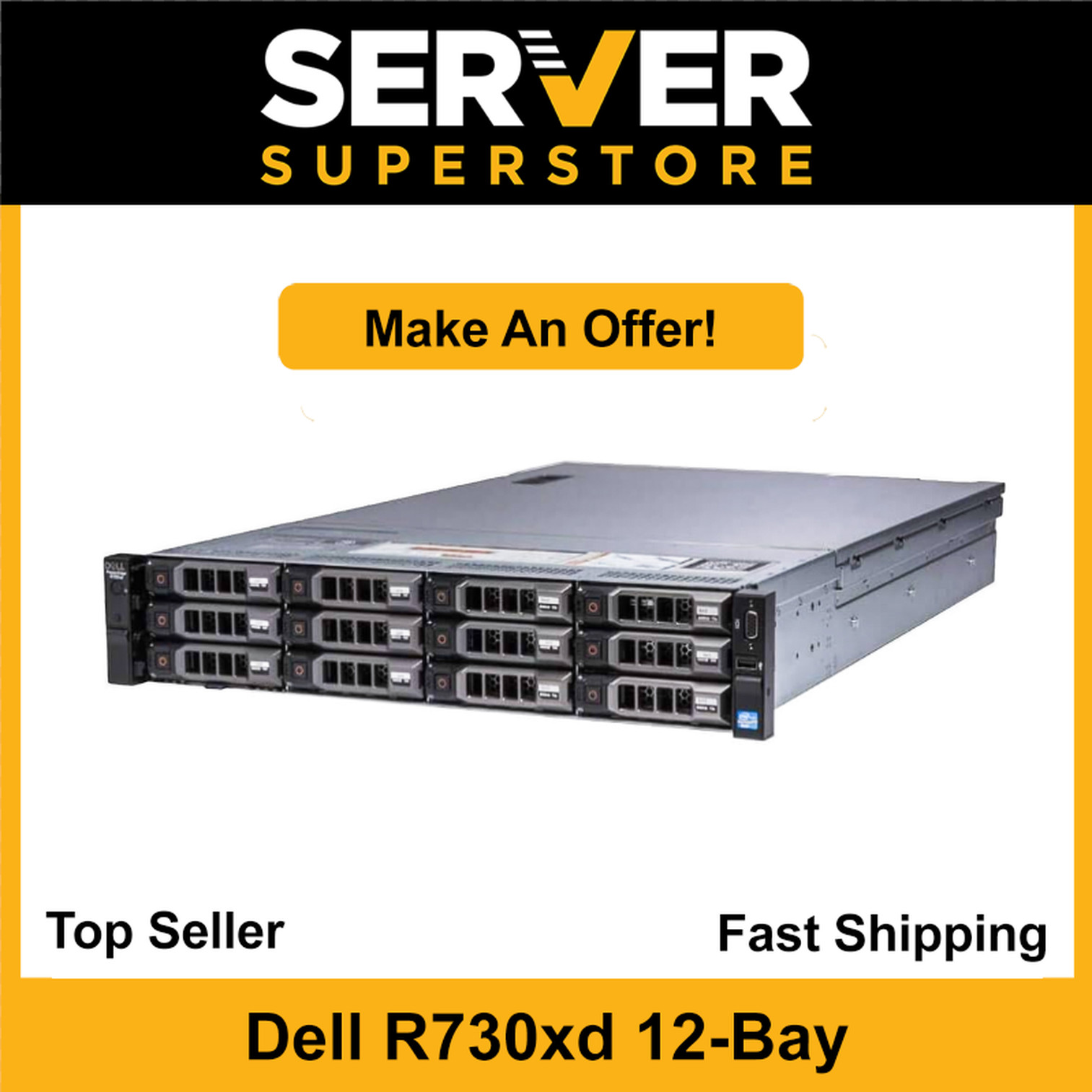 Dell PowerEdge R730XD Server 2x E5-2695 V4 = 36 Cores H730p 32GB RAM 4x trays Dell PowerEdge R730XD Server 2x E5-2695 V4 = 36 Cores H730p 32GB RAM 4x trays