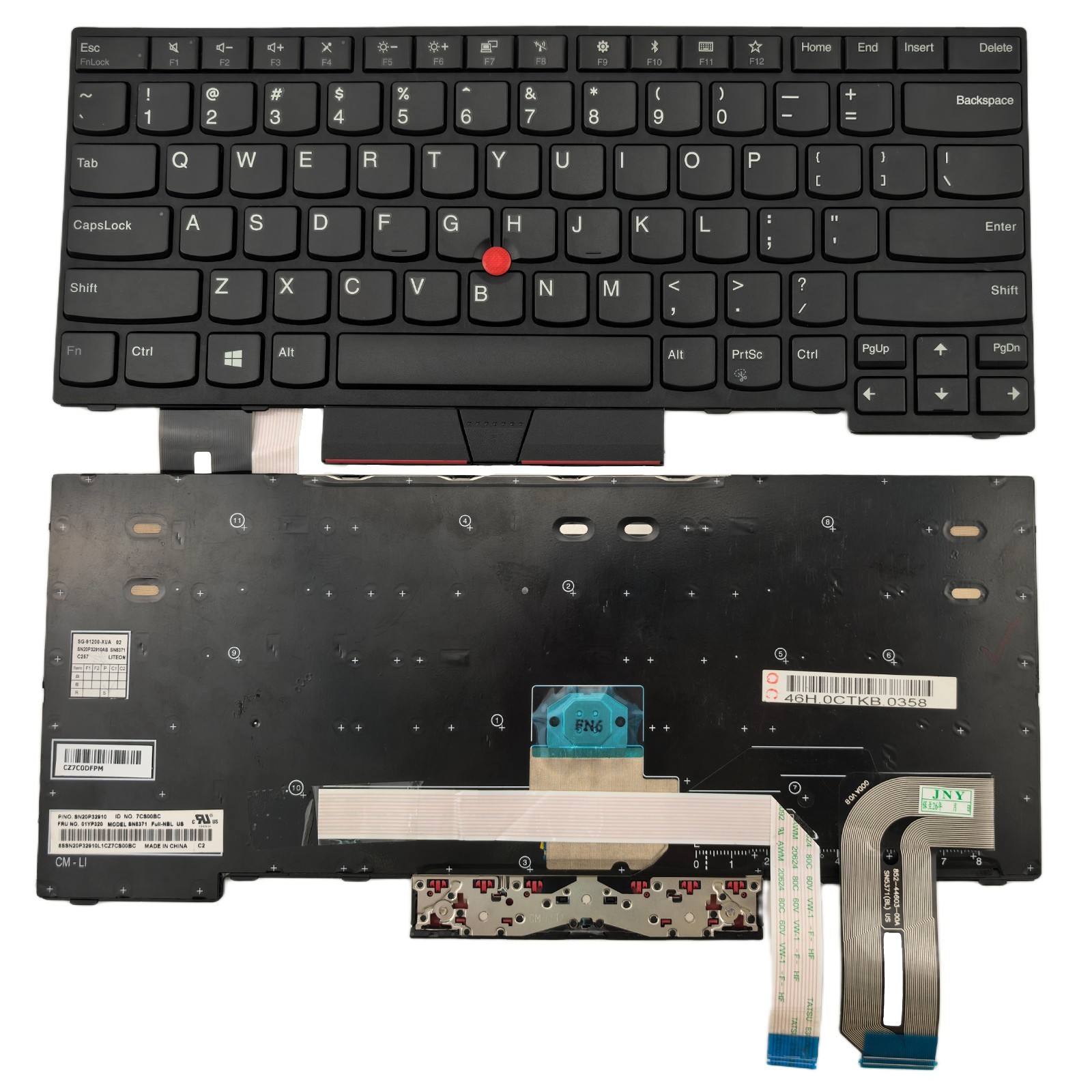 Genuine E480 E490 T480s T490 US Non-Backlit Keyboard for ThinkPad E485 L480 L490 Genuine E480 E490 T480s T490 US Non-Backlit Keyboard for ThinkPad E485 L480 L490