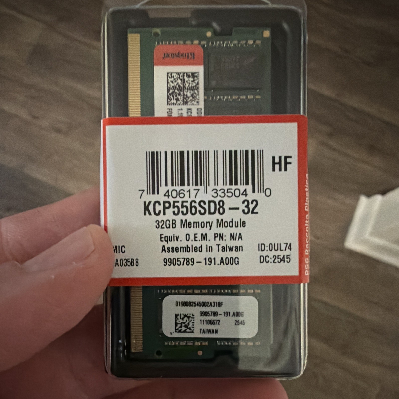 Kingston 32GB DDR5-5600 SODIMM Factory Sealed Laptop Memory RAM (KCP556SD8-32) Kingston 32GB DDR5-5600 SODIMM Factory Sealed Laptop Memory RAM (KCP556SD8-32)