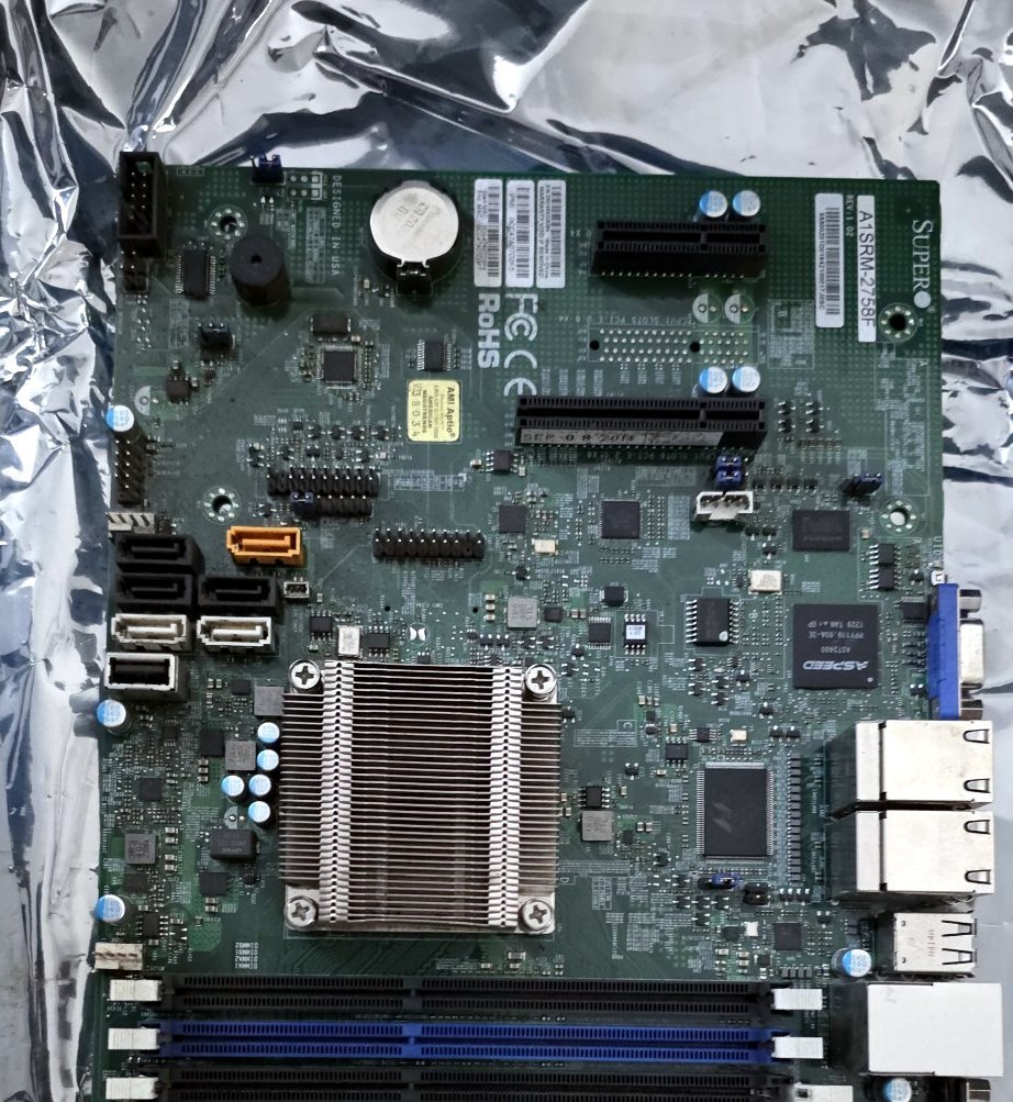 Supermicro A1SRM-2758F Motherboard Intel Atom C2758 8-Core — Tested Working