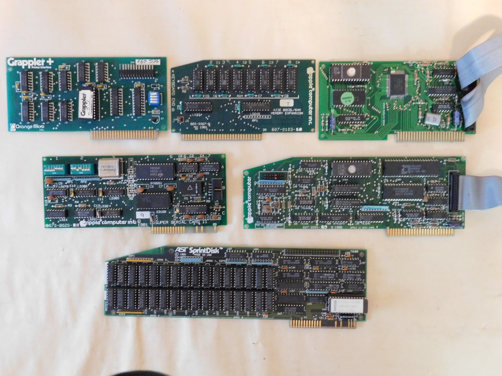 Apple Computer cards VTG 670-8020-B 607-0103-C 607-0291-C AST -Orange Micro ++ Apple Computer cards VTG 670-8020-B 607-0103-C 607-0291-C AST -Orange Micro ++