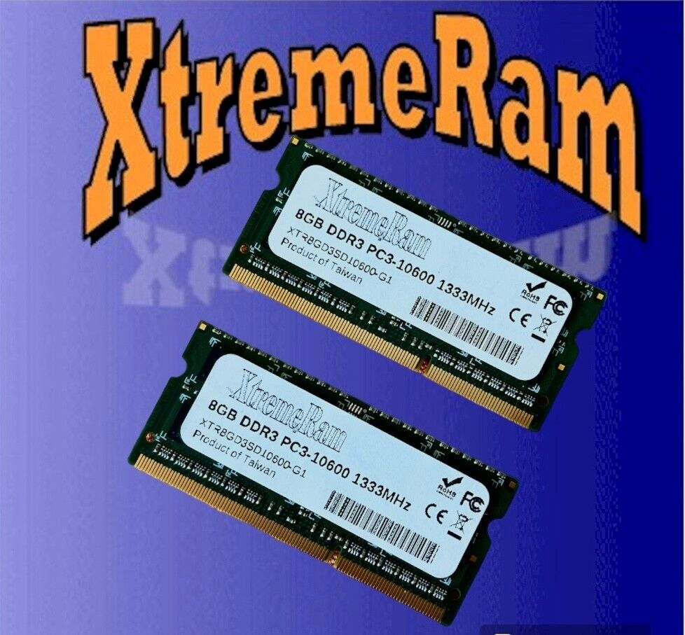 XtremeRam 16GB (2x 8GB) Kit DDR3 PC3-10600 1333 MHz Laptop SODIMM MEMORY RAM