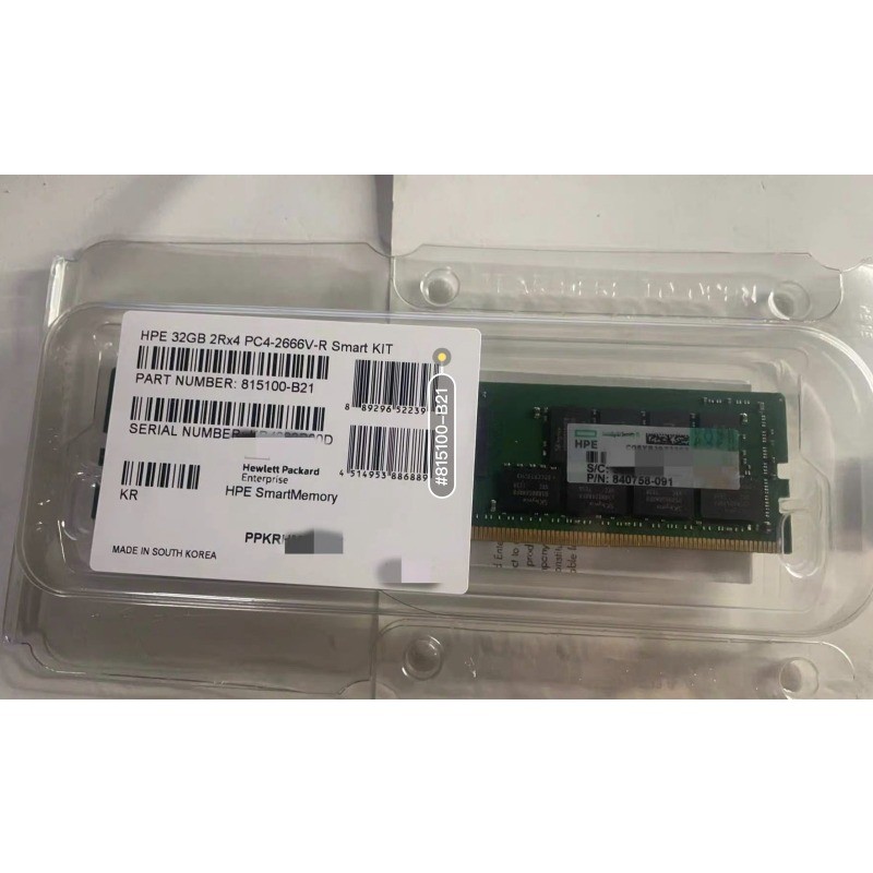 815100-B21 32GB 850881-001 HPE 840758-091 DDR4 PC4-2666V GEN10 ECC Server Memory 815100-B21 32GB 850881-001 HPE 840758-091 DDR4 PC4-2666V GEN10 ECC Server Memory