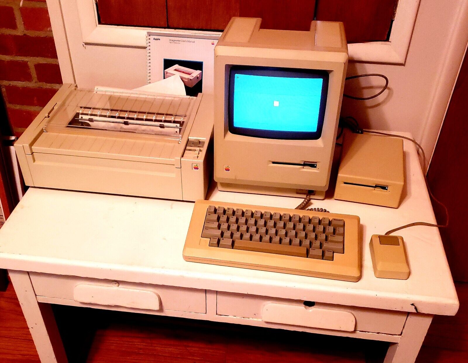 1984 APPLE MACINTOSH 128K FIRST MAC Model M0001 ALL WORKING PRINTER & EXTRAS