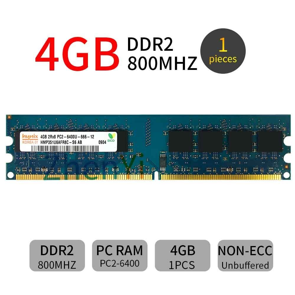 4GB 2GB 1GB DDR2 PC2-6400U 800MHz 2Rx8 240Pin Desktop DIMM Memory For Hynix LOT 4GB 2GB 1GB DDR2 PC2-6400U 800MHz 2Rx8 240Pin Desktop DIMM Memory For Hynix LOT