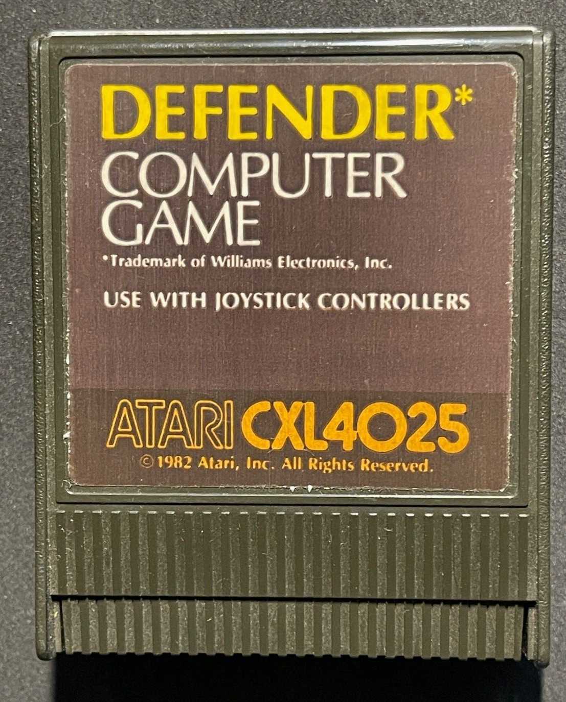 Defender  (Atari 400/800/1200) Game Cartridge  CXL4025