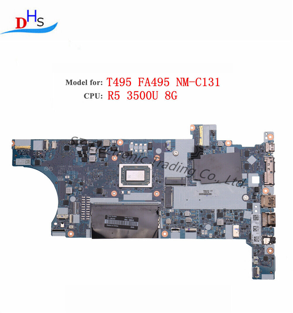 02DM035 For Lenovo ThinkPad T495 FA495 Laptop Motherboard NM-C131 rz5-3500U 8G