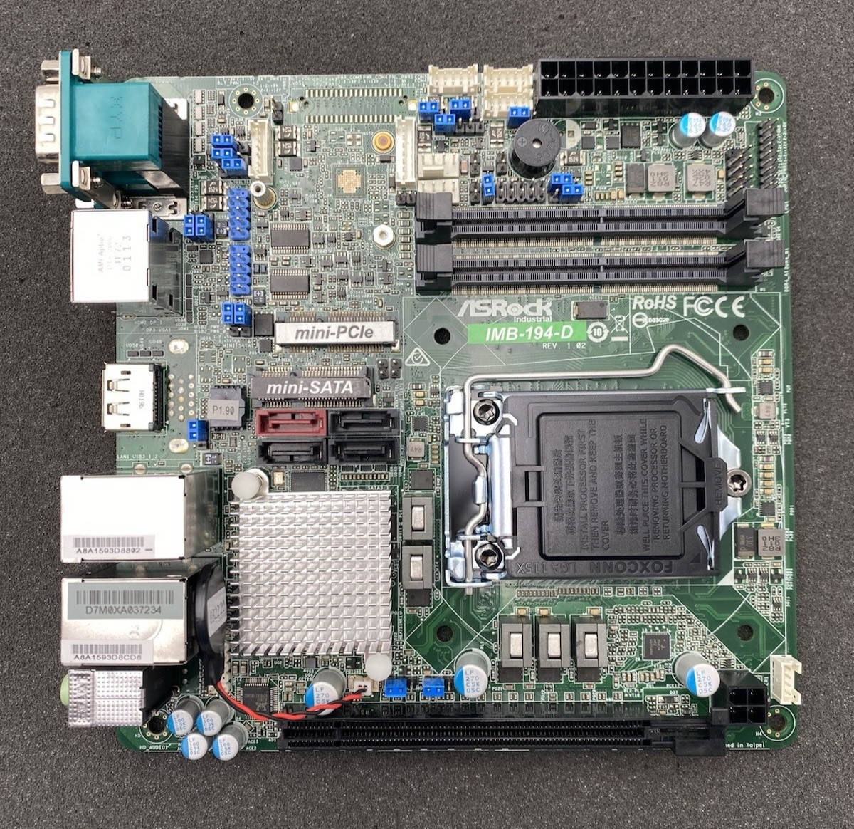 ASRock IMB-194-D Mini-ITX Industrial Motherboard LGA1151 DDR4 Intel Q170 Chipset ASRock IMB-194-D Mini-ITX Industrial Motherboard LGA1151 DDR4 Intel Q170 Chipset