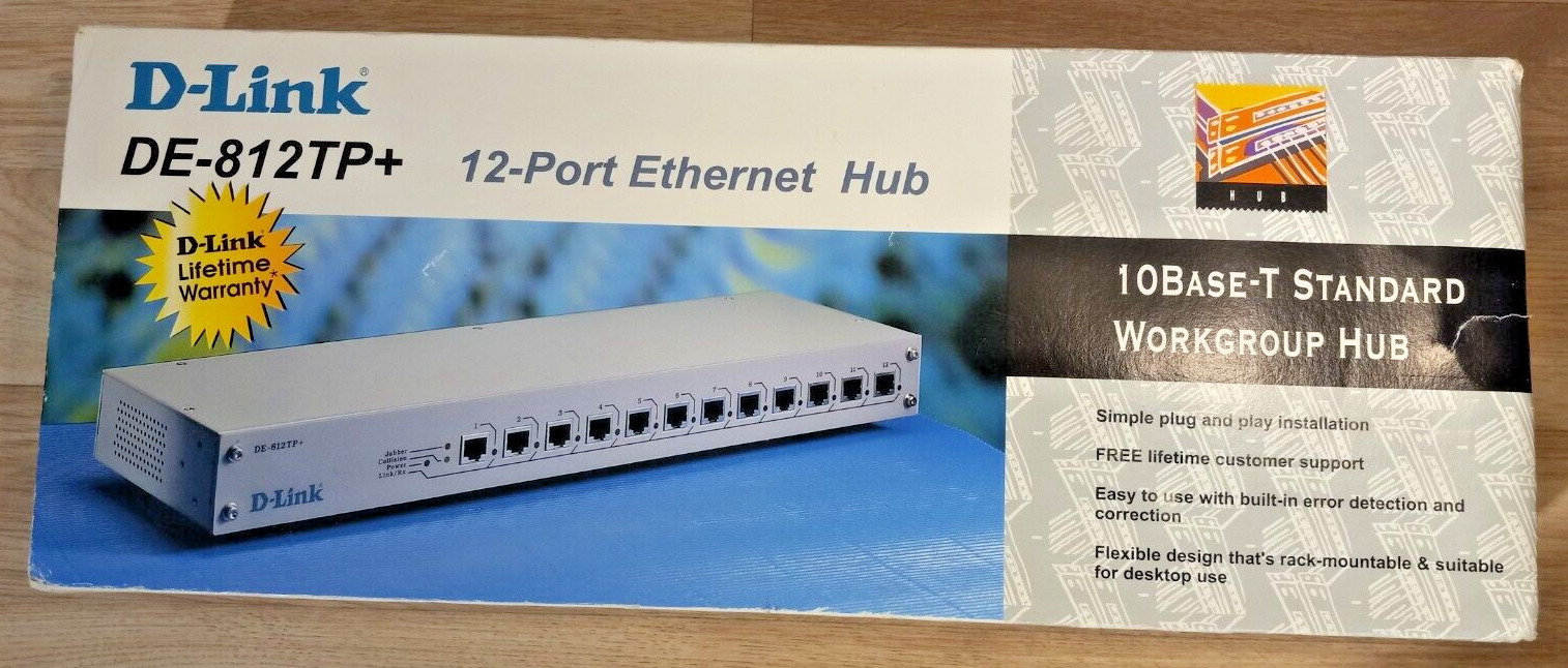 D-Link DE-812TP+ 12 Port Ethernet Hub