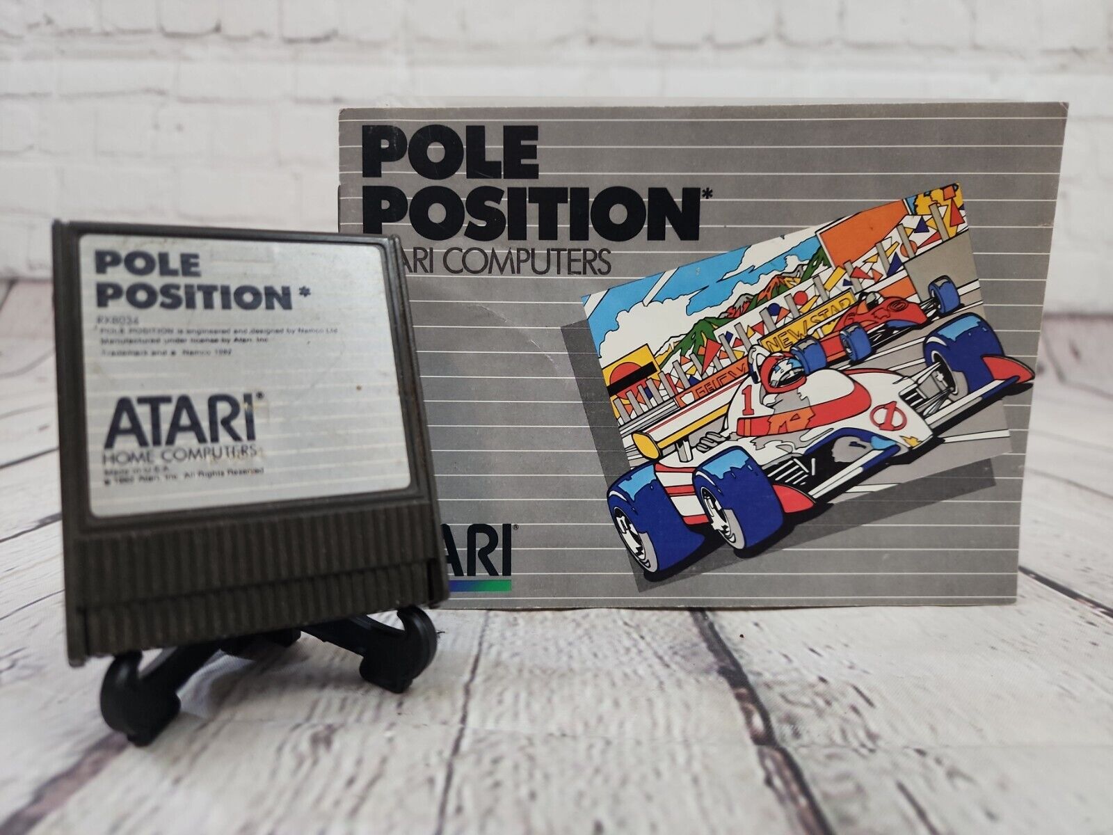 RARE Pole Position RX8034 1987 Version (Atari Computers) Cart & Manual - WORKS