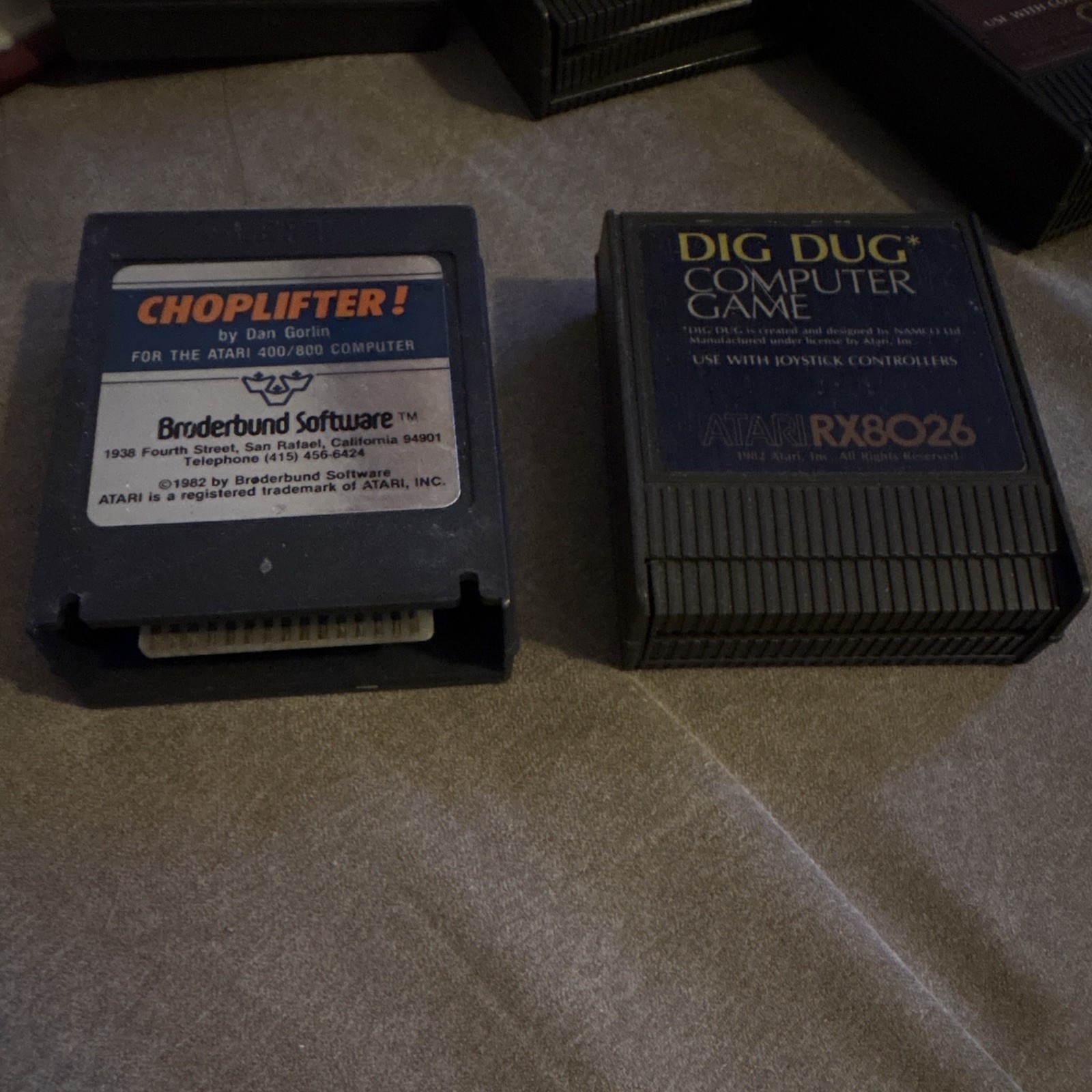 Atari 400/800 Game Cartridge Lot 2: Choplifter & Dig Dug RX8026 Atari 400/800 Game Cartridge Lot 2: Choplifter & Dig Dug RX8026