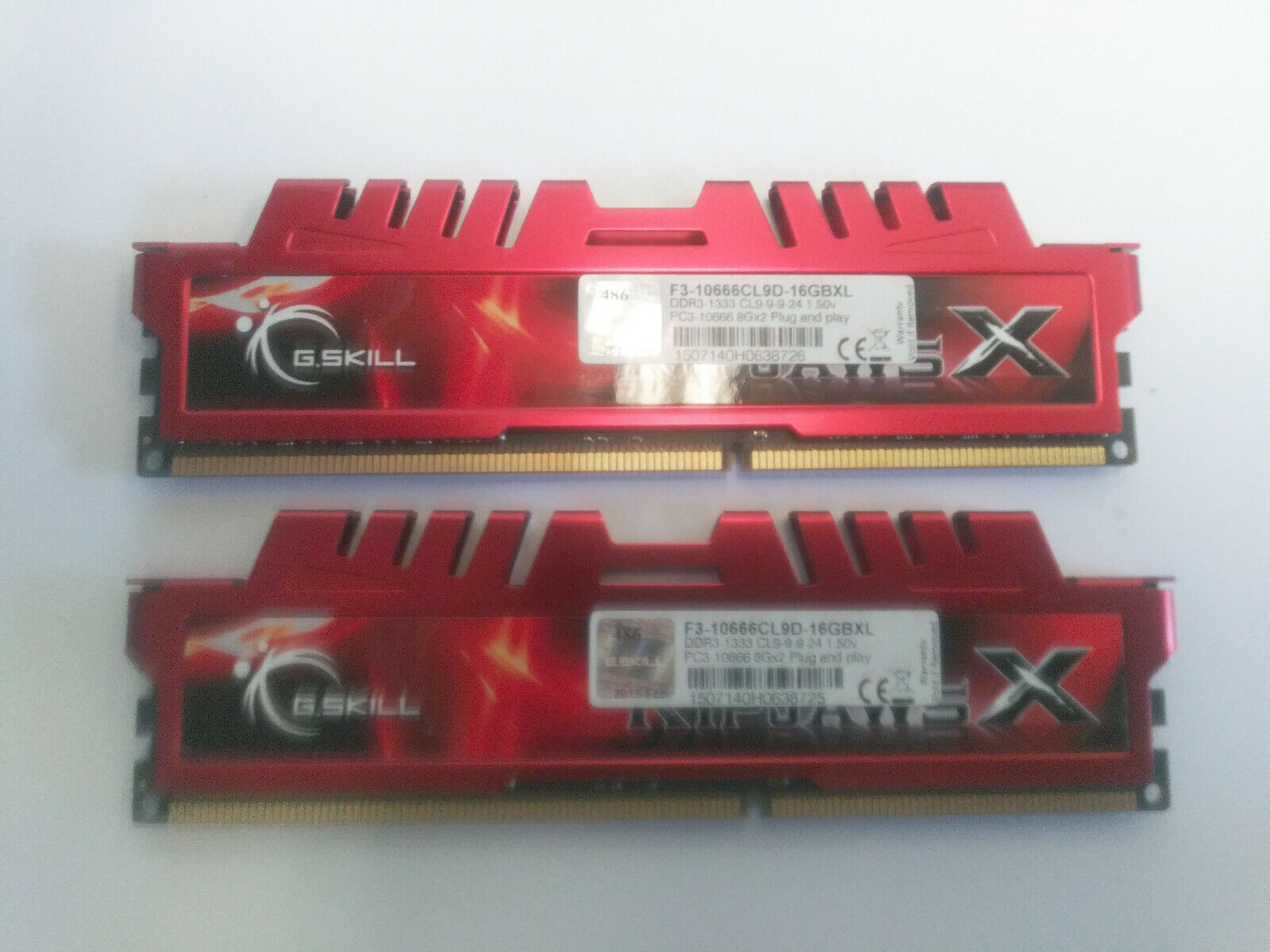 G.SKILL Ripjaws X 16GB (2x8GB) DDR3-1333MHz Memory RAM F3-10666CL9D-16GBXL (P1.c