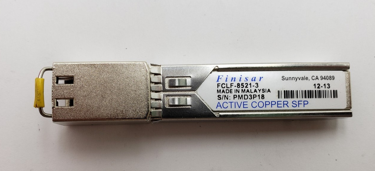 Finisar FCLF-8521-3 RJ-45 1000Base-T Active Copper SFP Transceiver Module Tested Finisar FCLF-8521-3 RJ-45 1000Base-T Active Copper SFP Transceiver Module Tested