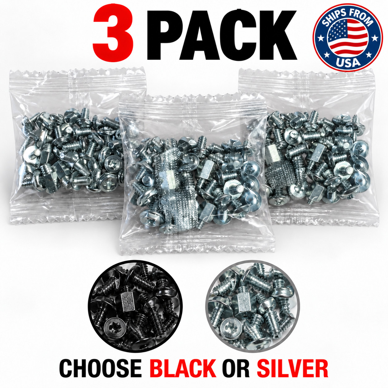 3 Pack PC Computer Case Screw Kit Motherboard Standoffs HDD SSD GPU Black Silver 3 Pack PC Computer Case Screw Kit Motherboard Standoffs HDD SSD GPU Black Silver