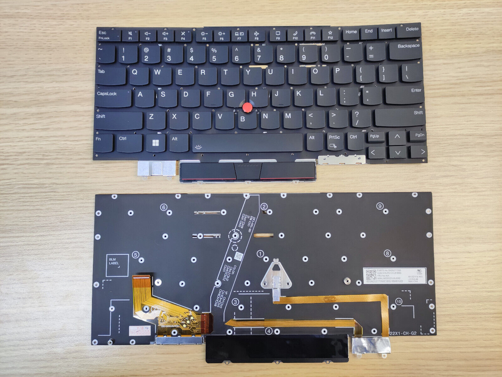 Lenovo ThinkPad X1 Carbon 9th Gen 9 2021 20WW 20XX US Backlit Keyboard