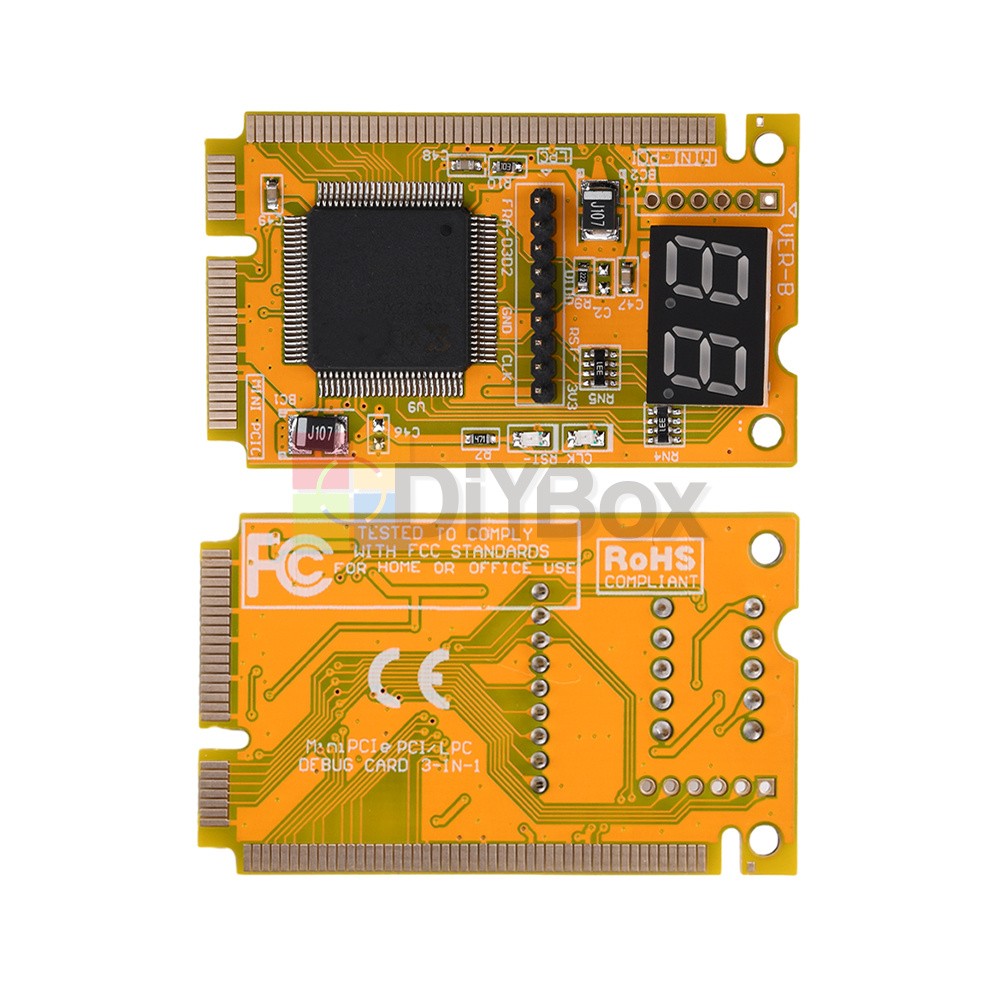 4 Digit 3 in1 PCI PCI-E PC Analyzer Analysis Diagnostic USB Card POST Card New