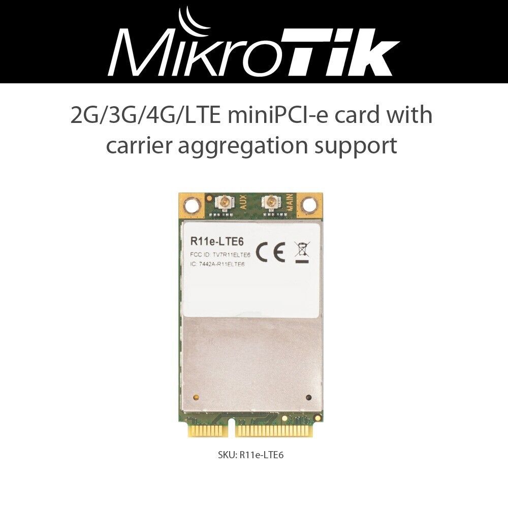 MikroTik R11e-LTE6 LTE Cat6 miniPCI-e Modem