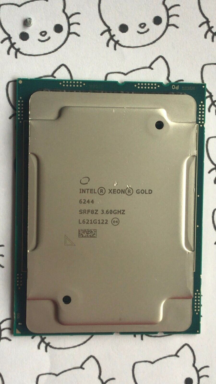 Bad intel xeon  Gold 6244 Non powered processor Only as a souvenir CPU  8180