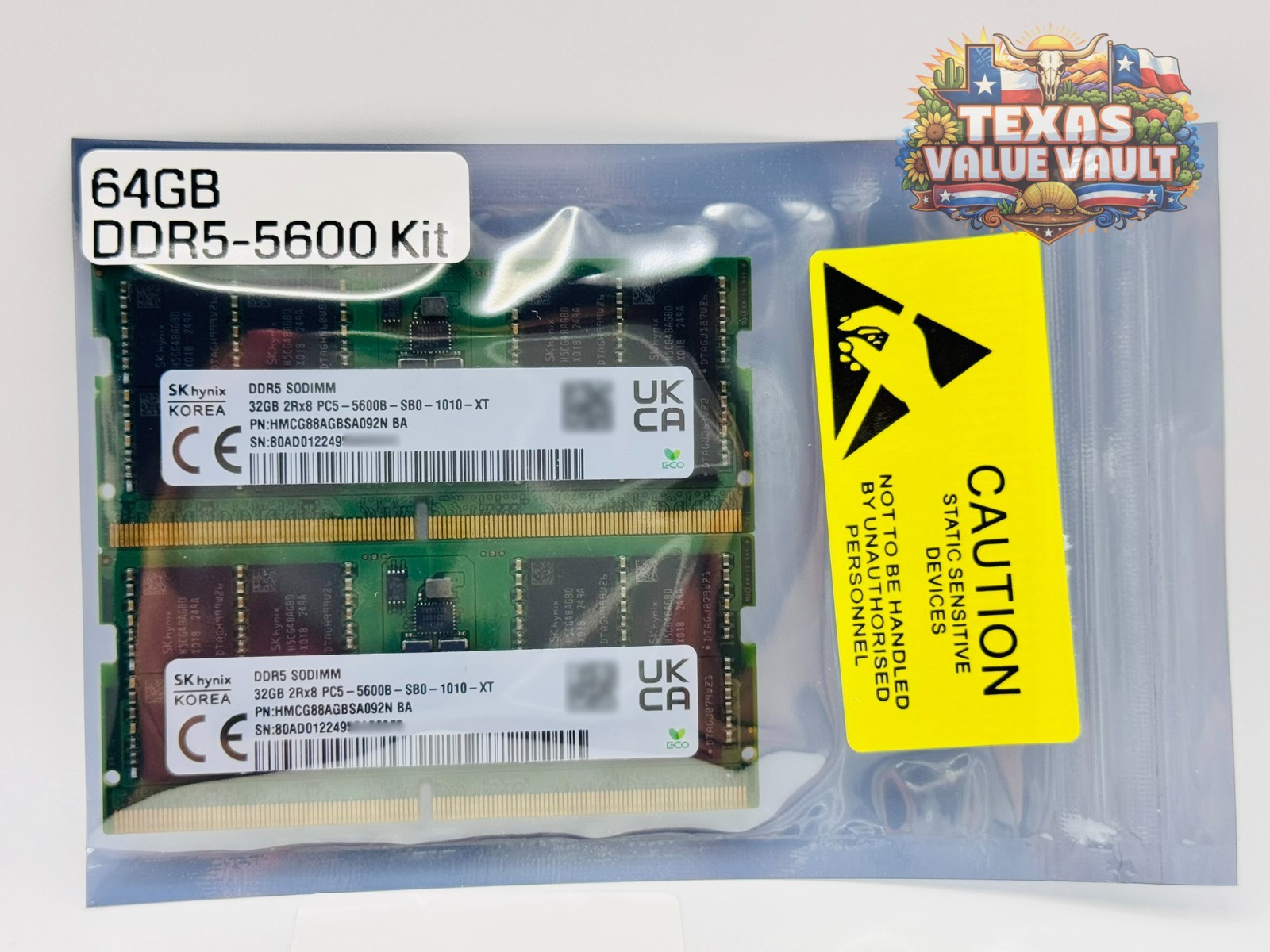 SK hynix 64GB (2x32GB) 2Rx8 (PC5-44800) DDR5-5600MHz SODIMM RAM Laptop Memory SK hynix 64GB (2x32GB) 2Rx8 (PC5-44800) DDR5-5600MHz SODIMM RAM Laptop Memory