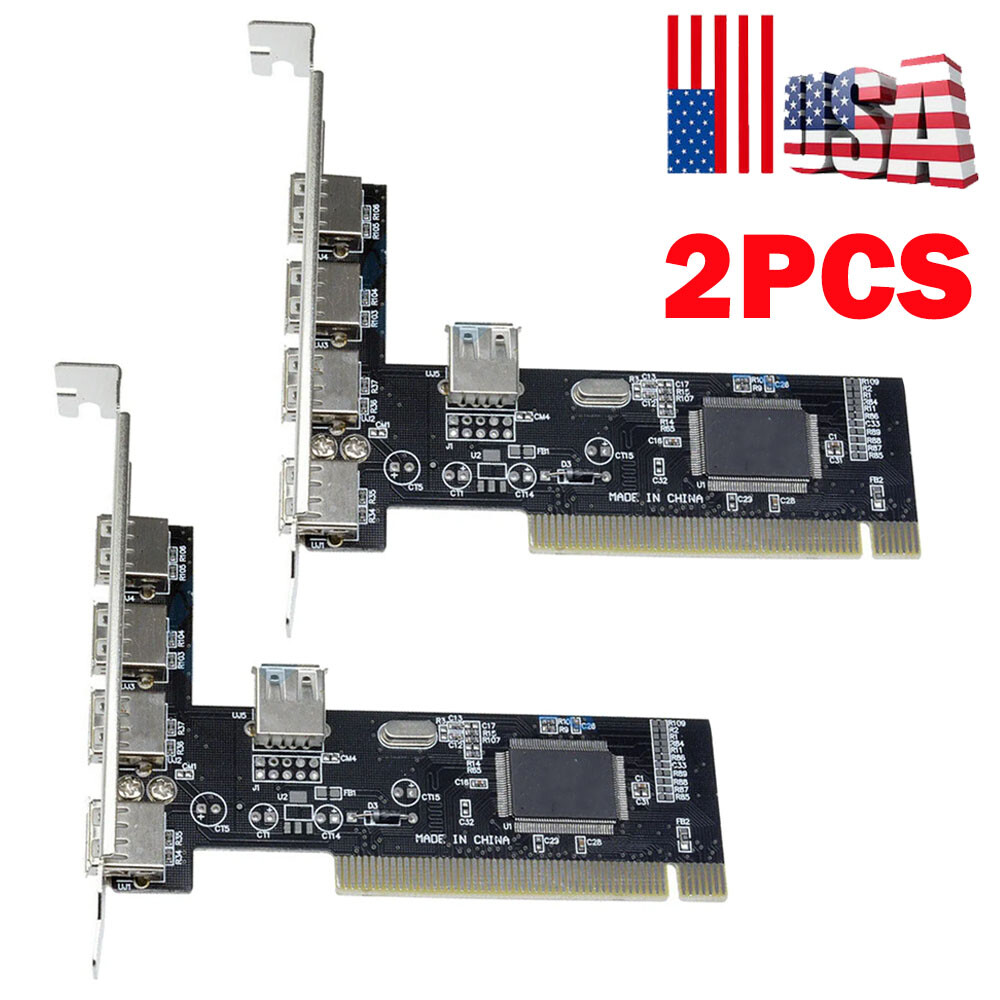 2X PCI 32bit to 4+1 ports USB2.0 Expansion Controller Card PCI 5x USB2.0 US 2X PCI 32bit to 4+1 ports USB2.0 Expansion Controller Card PCI 5x USB2.0 US