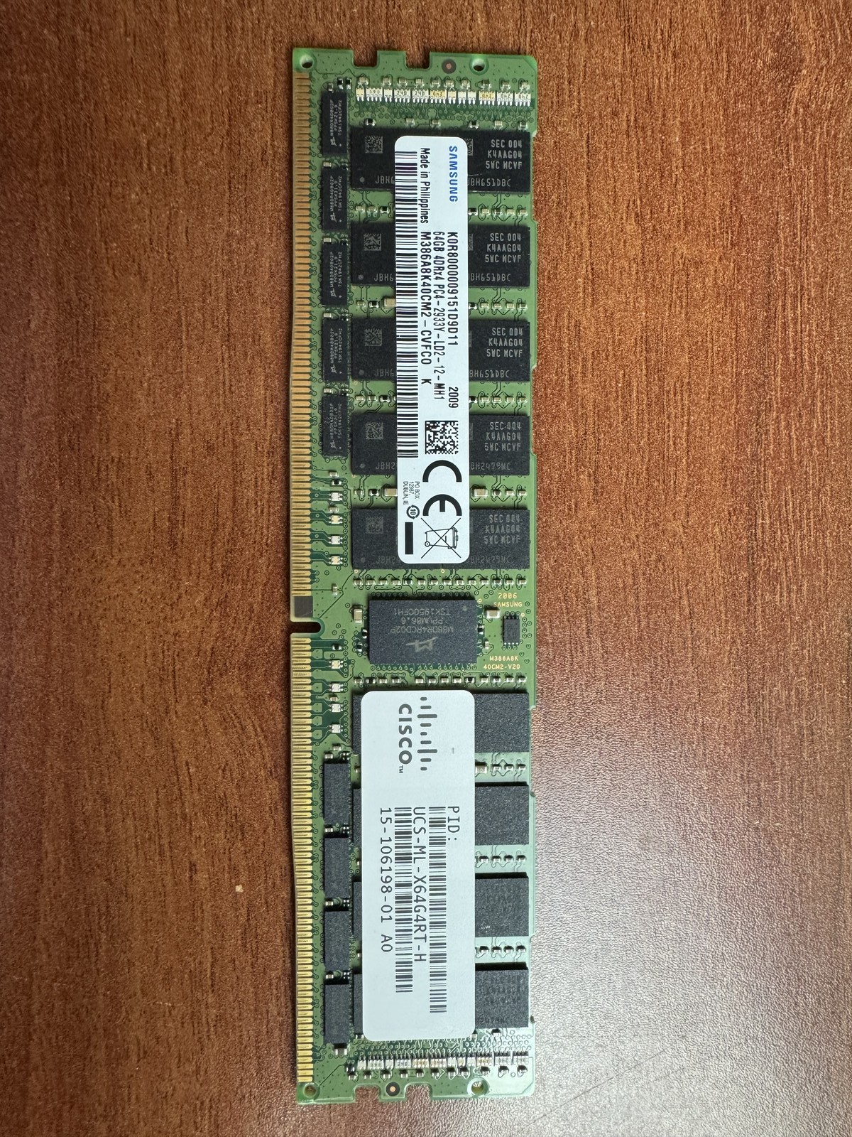 Cisco UCS-ML-Y64G4RT-H 64GB DDR4-2933 LRDIMM SN K0RB900093151D7AA3 Cisco UCS-ML-Y64G4RT-H 64GB DDR4-2933 LRDIMM SN K0RB900093151D7AA3