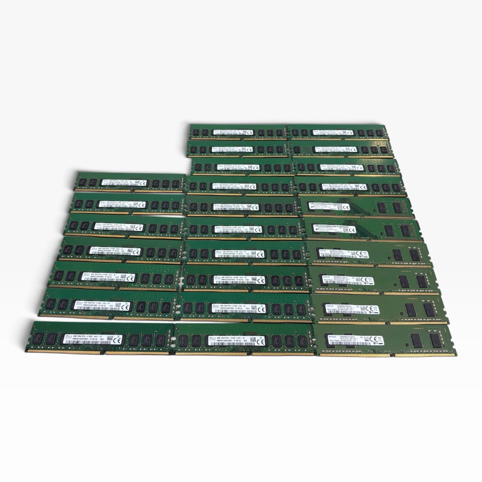 Lot of 27 4GB UDIMM Desktop RAM Samsung Micron SK Hynix Mixed Models 108GB Total Lot of 27 4GB UDIMM Desktop RAM Samsung Micron SK Hynix Mixed Models 108GB Total
