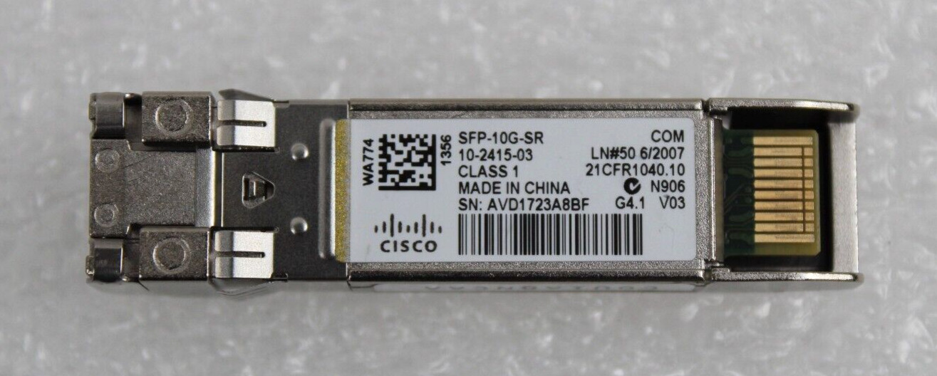 Cisco 10-2415-03 SFP-10G-SR 10GBASE-SR SFP+ V03 Multi Mode Transceiver Module
