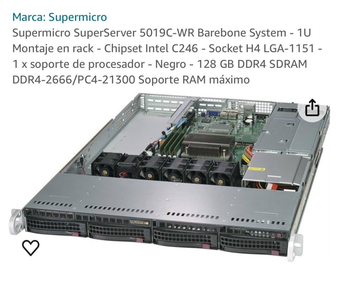 SuperMicro SYS-5019C-M 1U 350W Server (X11SCM-F, 813MFTQC-350CB) SuperMicro SYS-5019C-M 1U 350W Server (X11SCM-F, 813MFTQC-350CB)