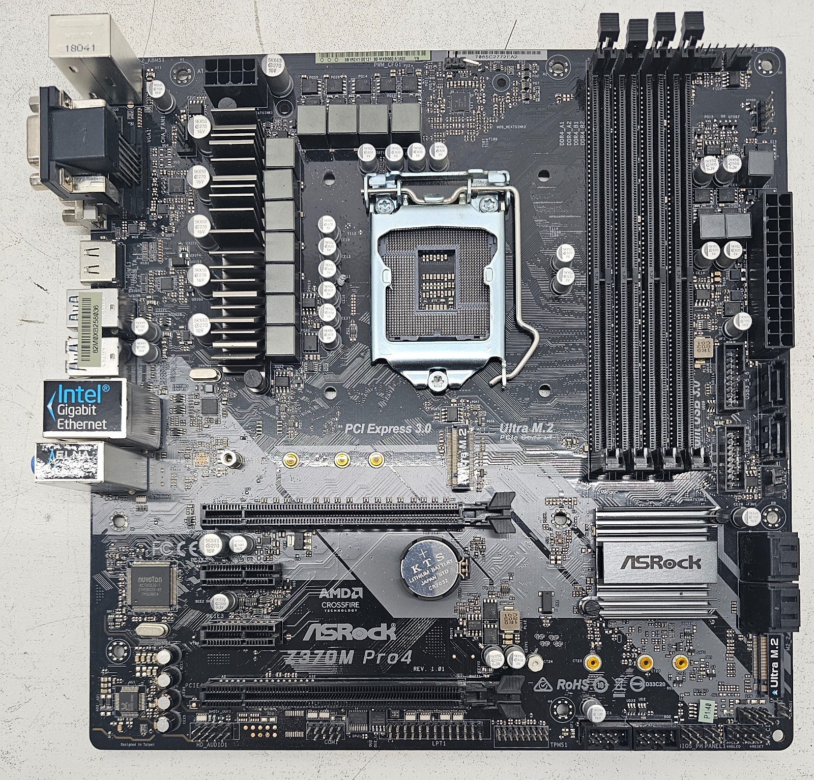 ASRock Z370M Pro4 Intel LAG 1151 DDR4 Micro-ATX Motherboard (FL) ASRock Z370M Pro4 Intel LAG 1151 DDR4 Micro-ATX Motherboard (FL)