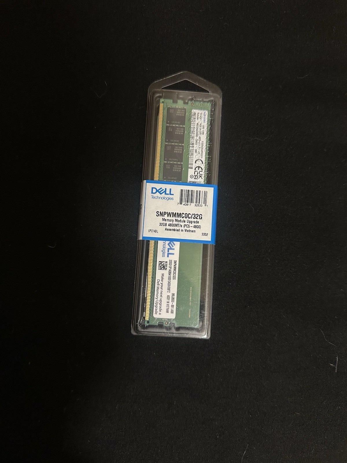 NEW Dell SNPWMMC0C/32G 32GB PC5-38400 DDR5-4800MHz NEW Dell SNPWMMC0C/32G 32GB PC5-38400 DDR5-4800MHz