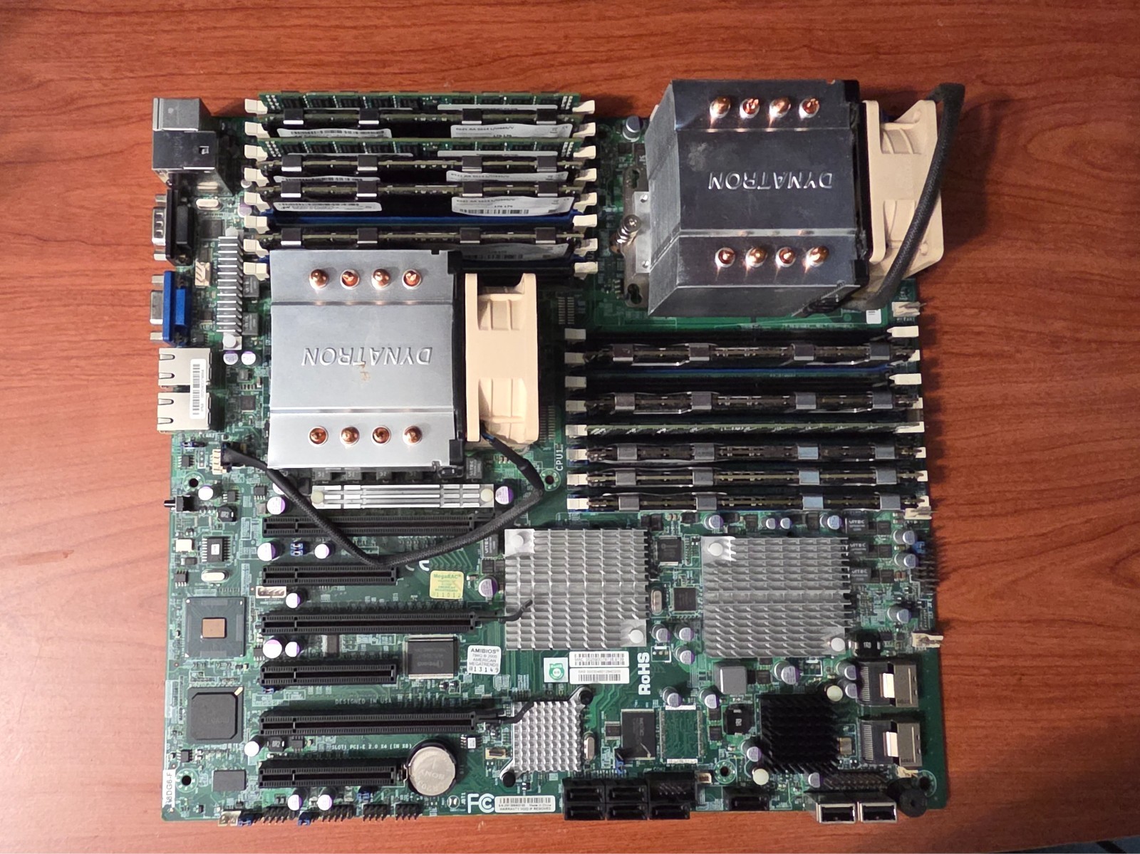 Supermicro H8DG6/i‑F Dual‑Socket Motherboard + 2× Opteron 6376 + 40GB ECC RAM