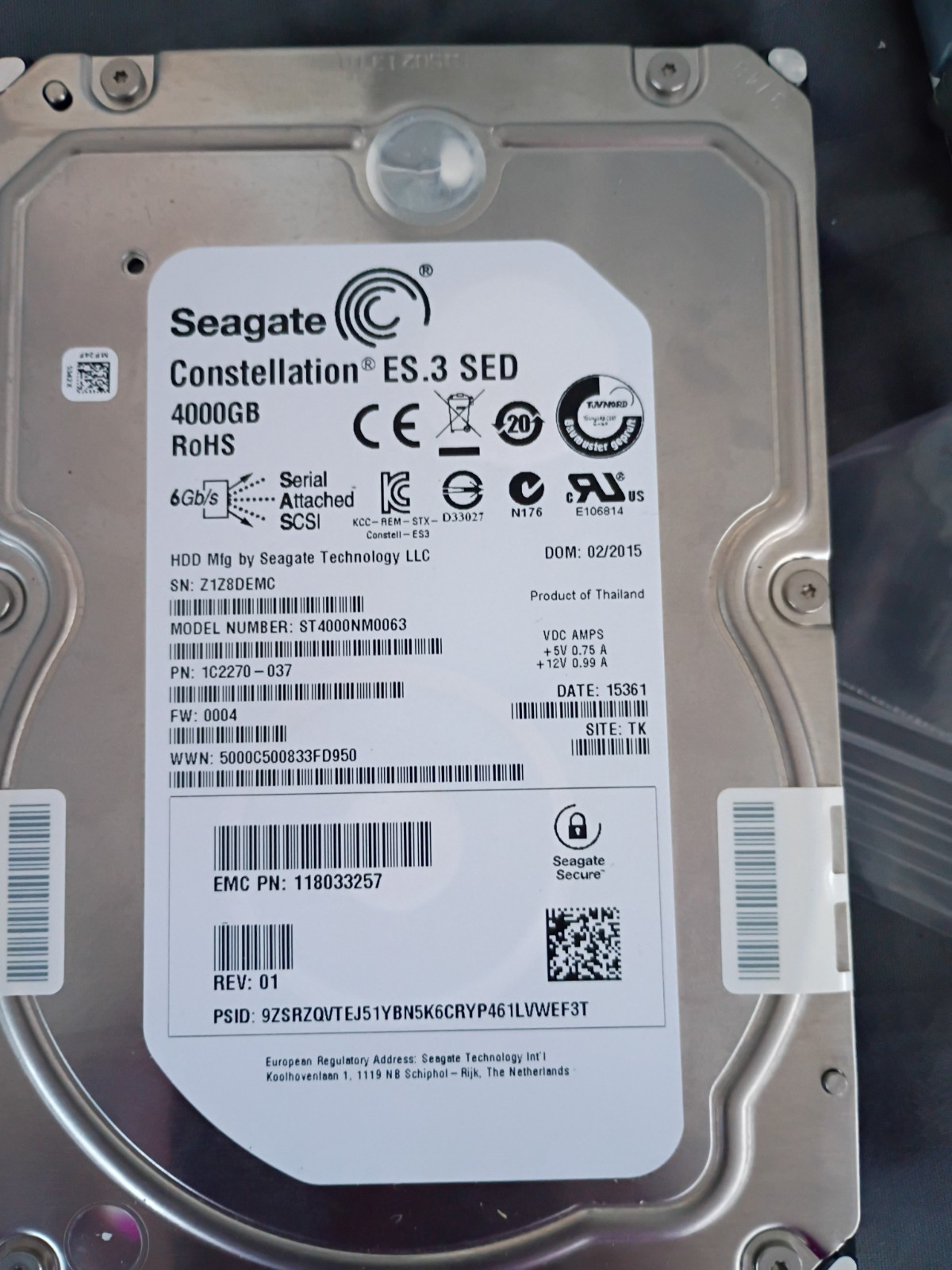 Seagate Constellation ES 3 SED 4000GB / 6Gb/S