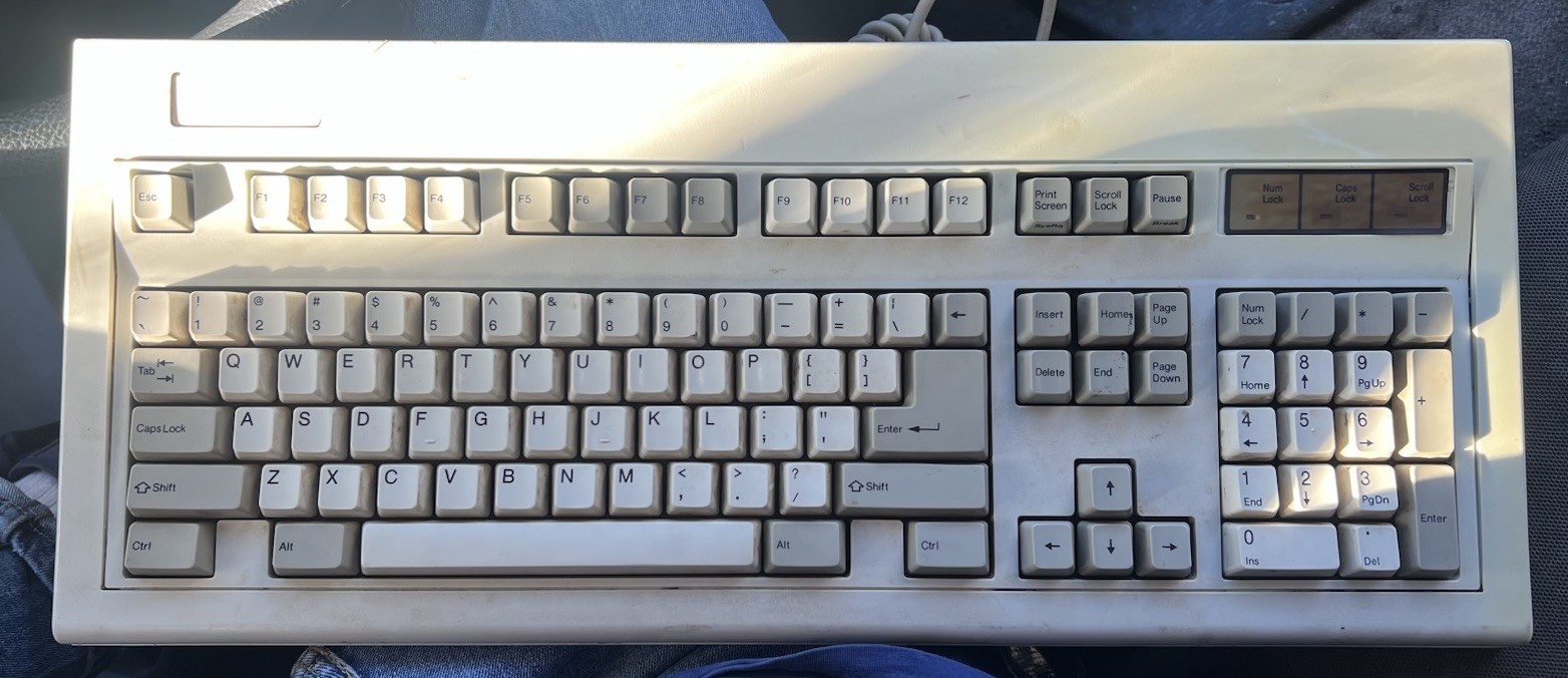 RARE Vintage Chicony KB-5181 Mechanical Keyboard  Monterey Blue SMK Switches