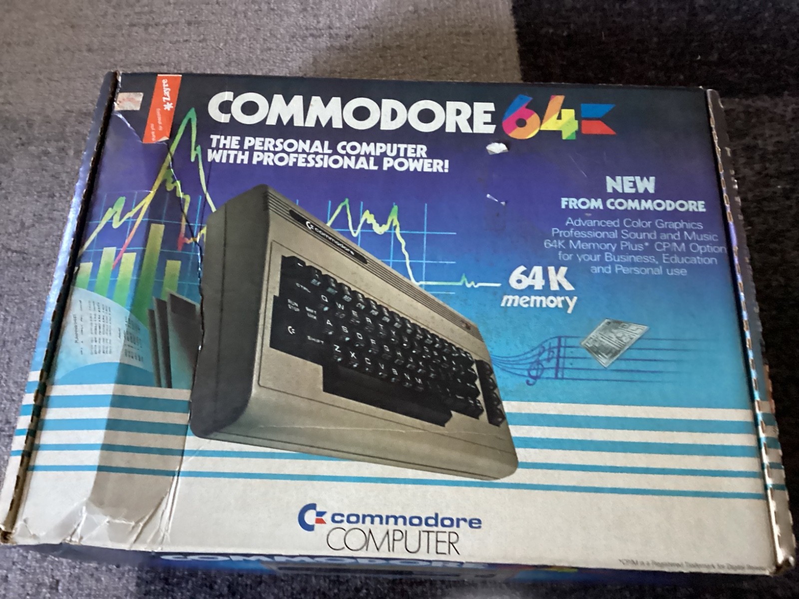 Commodore 64 Original Box ONLY Empty Vintage Breadbin C64 64K No Computer Commodore 64 Original Box ONLY Empty Vintage Breadbin C64 64K No Computer