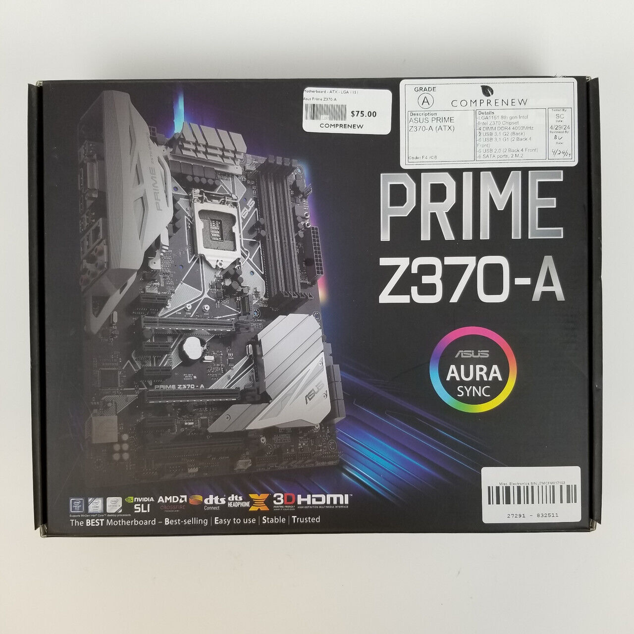 ASUS Prime Z370-A ATX Motherboard | Grade A