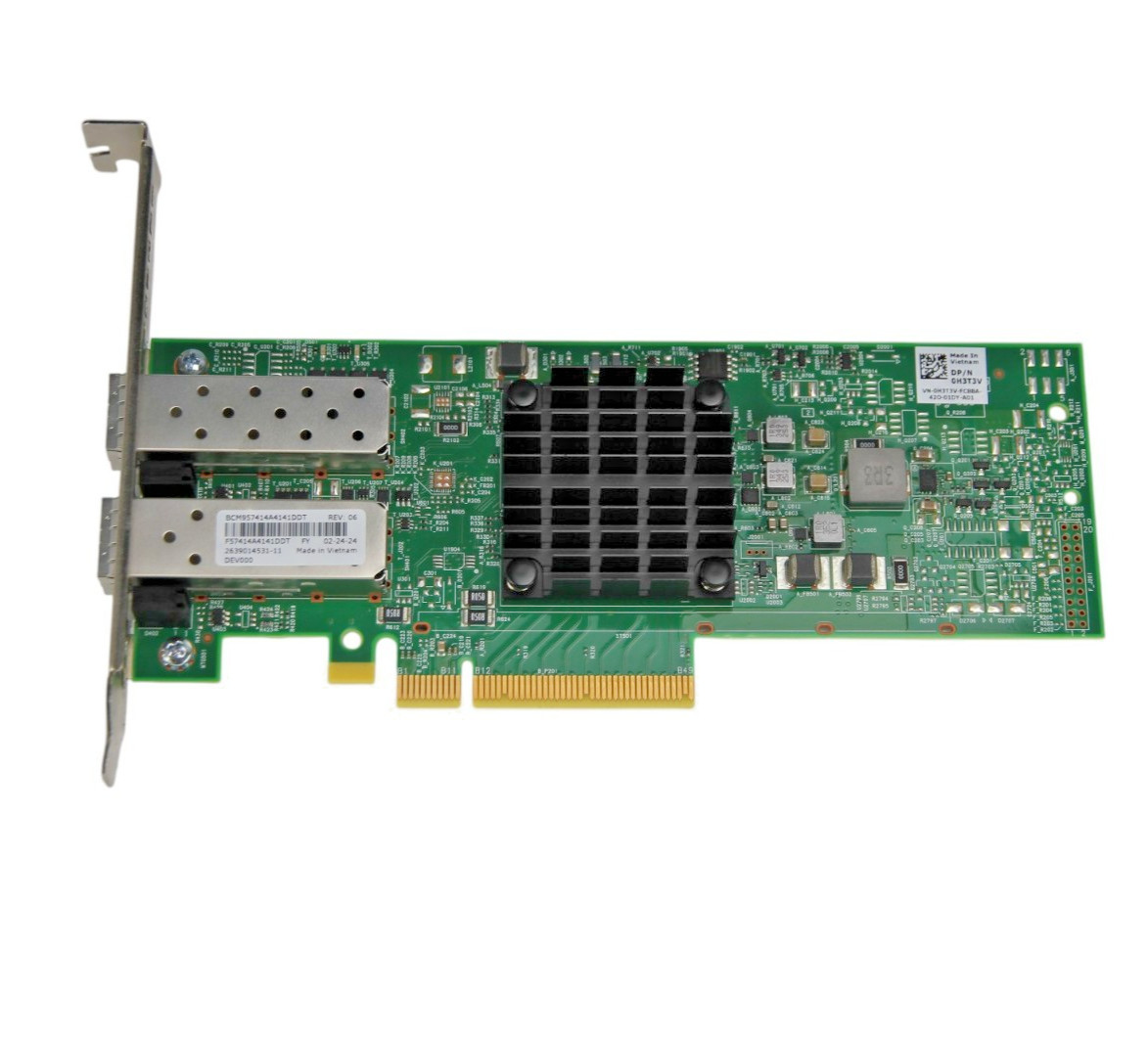 Dell Broadcom 57414 Dual Port 25GbE SFP28 PCI-e Network Adapter Card H3T3V Dell Broadcom 57414 Dual Port 25GbE SFP28 PCI-e Network Adapter Card H3T3V