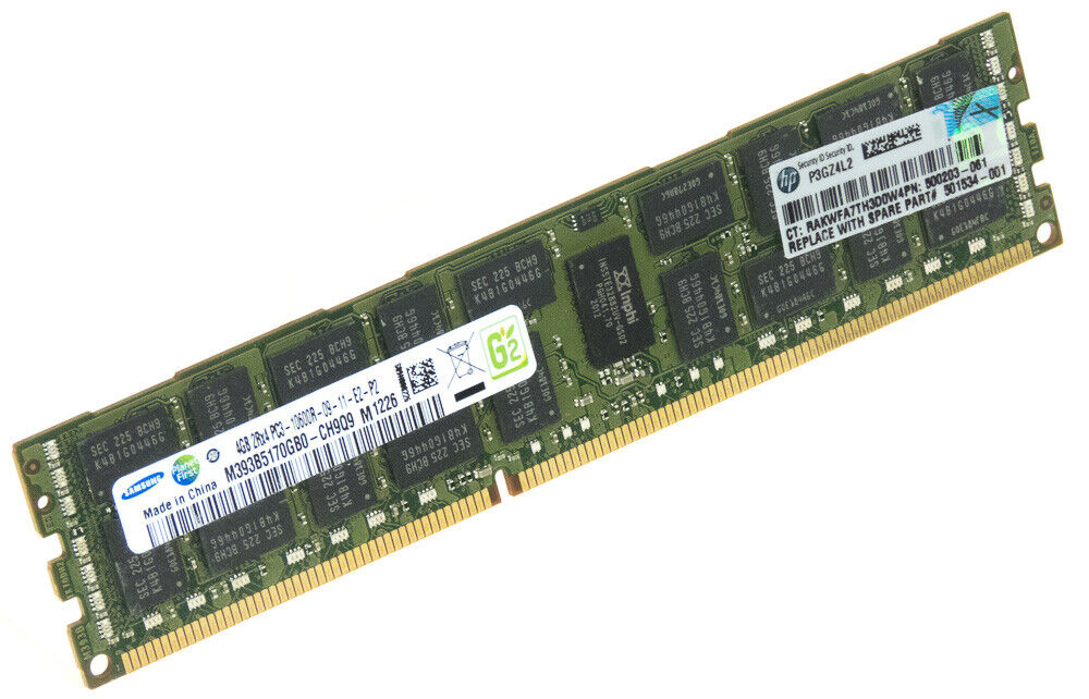 HP 501534-001 4GB DDR3-1333MHz ECC M393B5170GB0-CH9Q9