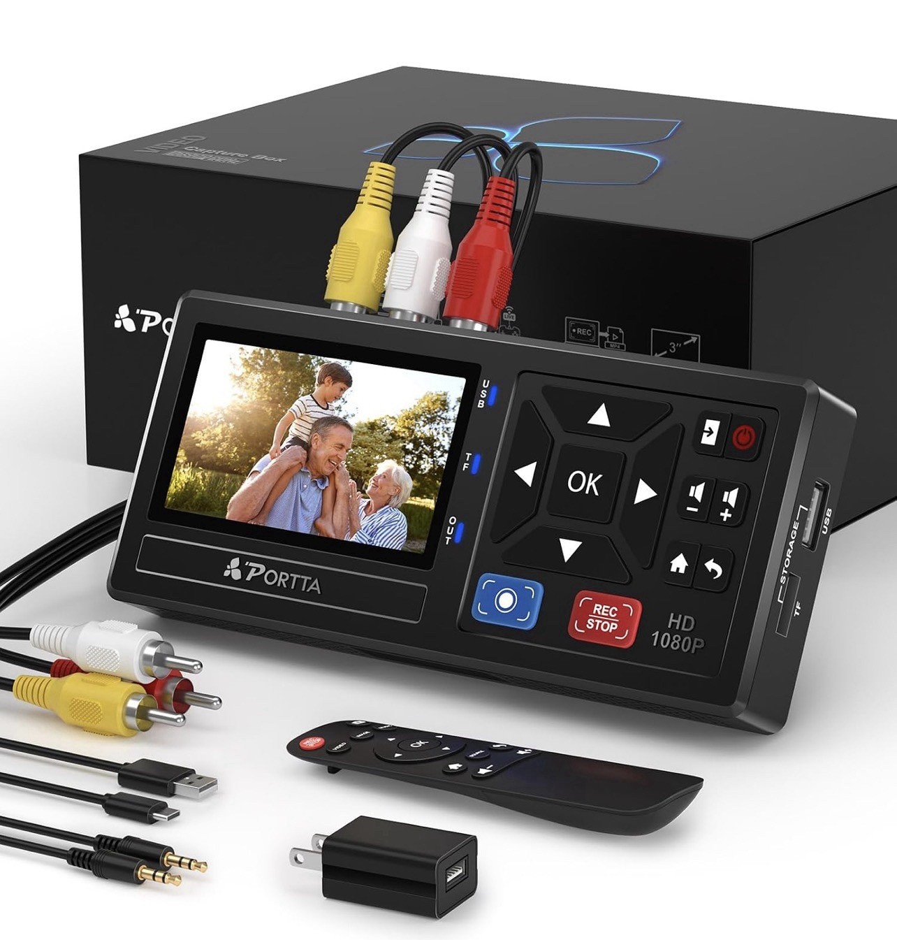 Portta VHS to Digital Converter, Video to Digital Recorder with Remote Portta VHS to Digital Converter, Video to Digital Recorder with Remote