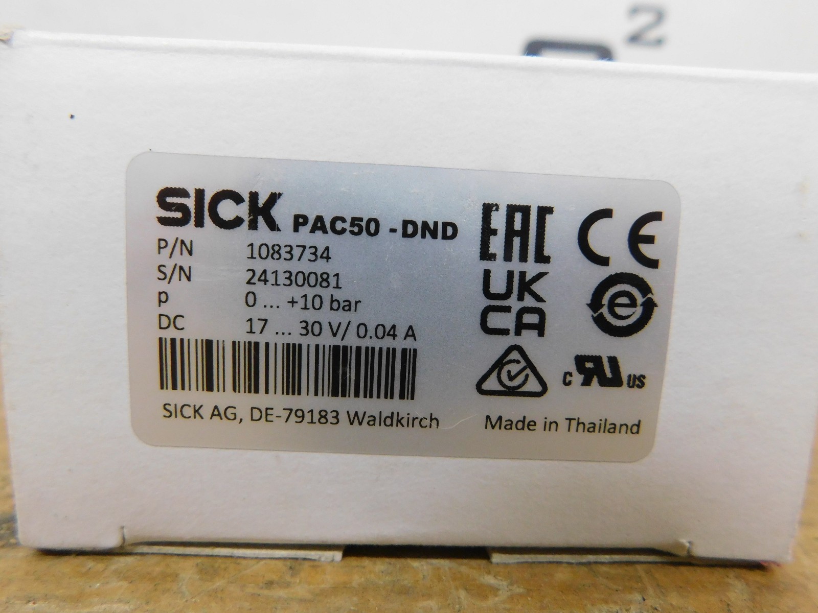 SICK PAC50-DND Digital Pressure Switch NEW CSQ SICK PAC50-DND Digital Pressure Switch NEW CSQ
