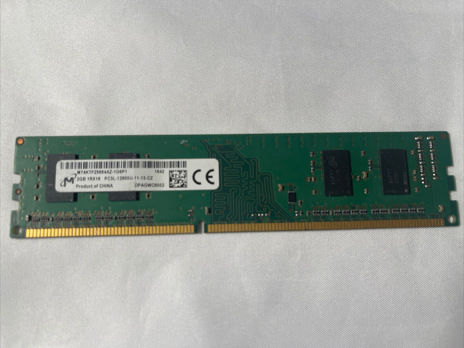 Micron MT4KTF25664AZ-1G9P1 2GB 240Pin DIMM PC3L-12800U Desktop RAM Memory Module